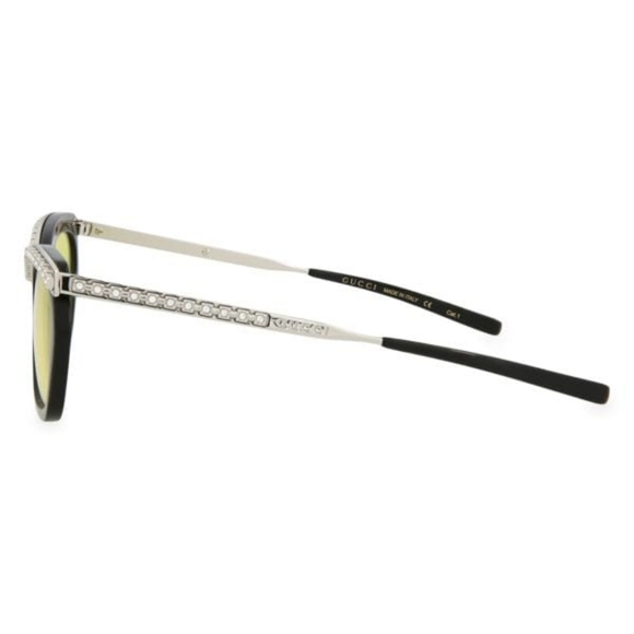 $1395 Mens Authentic GUCCI 56mm Crystal Rectangle Sunglasses Black - Picture 10 of 12